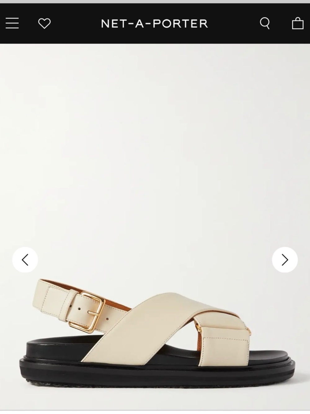 Marni Fussbett Leather Crisscross Slingback Sandals